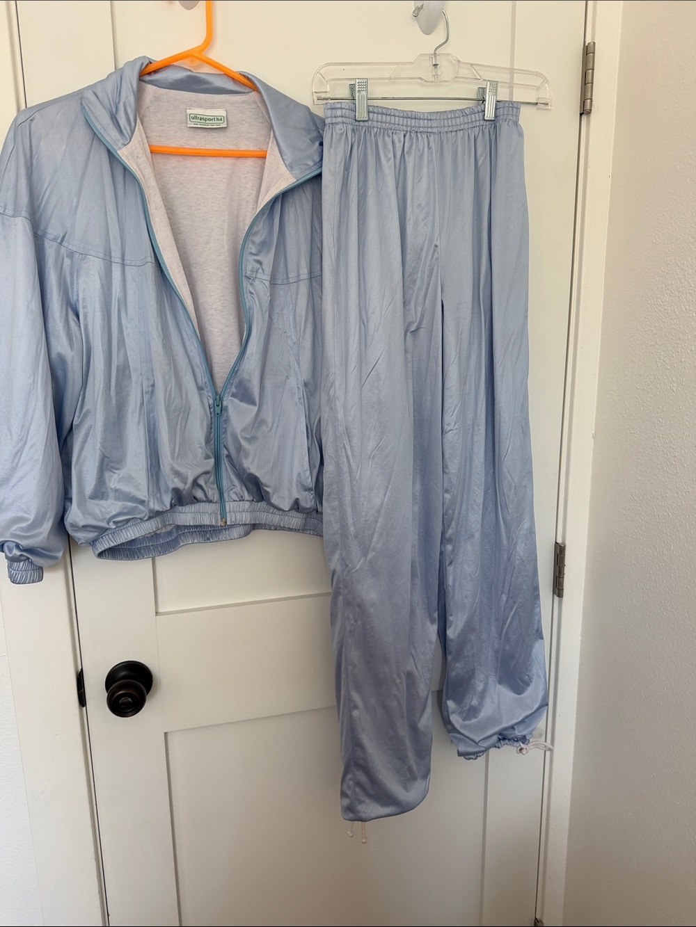 1980’s Ultra sport Ltd Light Blue Women's Lounge Tracksuit Jacket & Pants